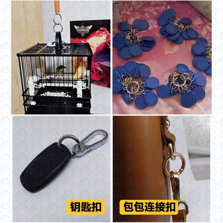 锌合金弹簧圈活动铁环铁圈开口圆环扣箱包挂钩钥匙圆形登山扣