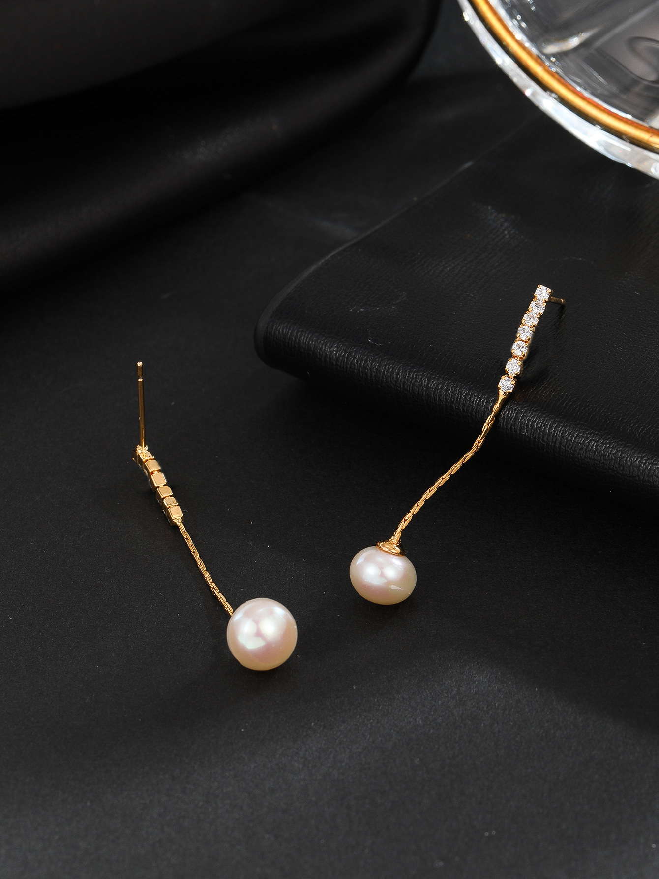 Yunyi Shijia Natural freshwater Pearl Earrings, ladylike new Chinese-style long white pearl earrings details Picture