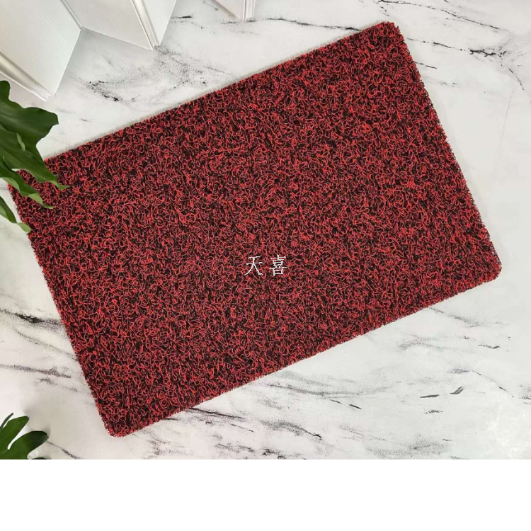Two-color mesh bottom with brushed and silk-screened patterns, edge pressing, sand-scraping and dust removal, door and balcony floor mat Application Scenario
