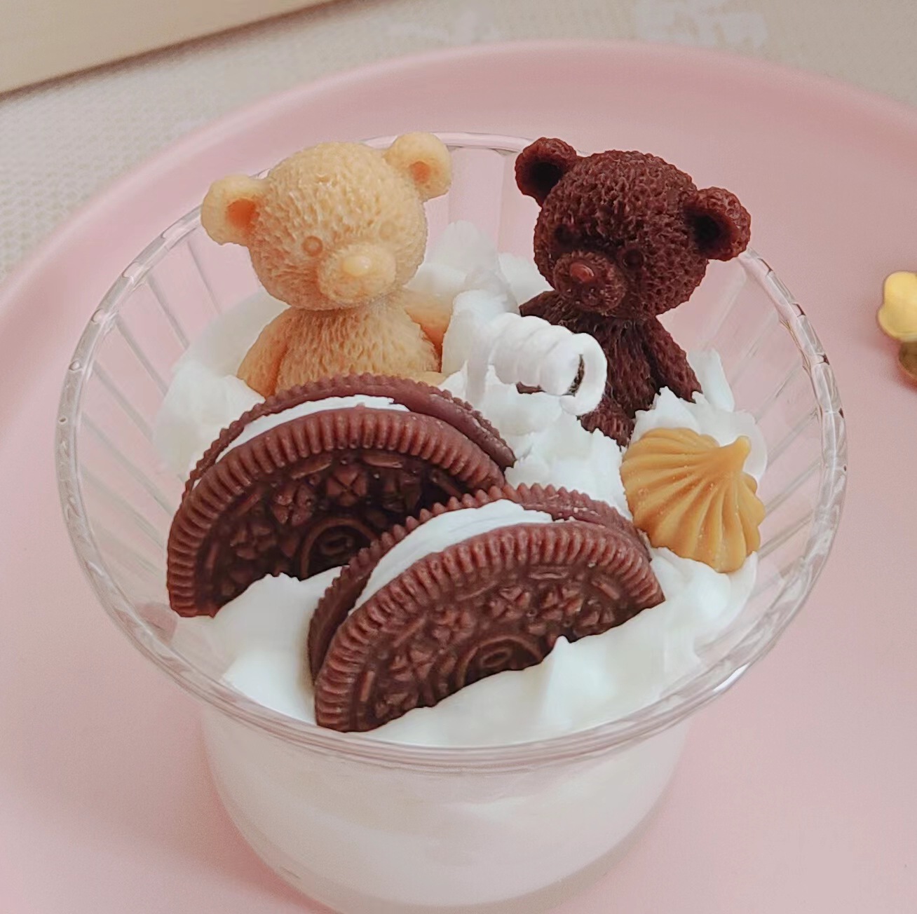 Creative high-end gradient flower coffee cup, ice cream, scented candle, cross-border dessert, scented fruit cup wax Item Picture