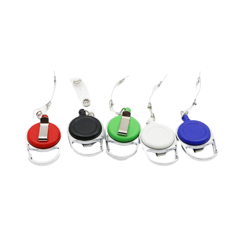 Wholesale of round retractable name tags, ID card clasps, epoxy resin keys, easy-pull buttons in stock Item Picture