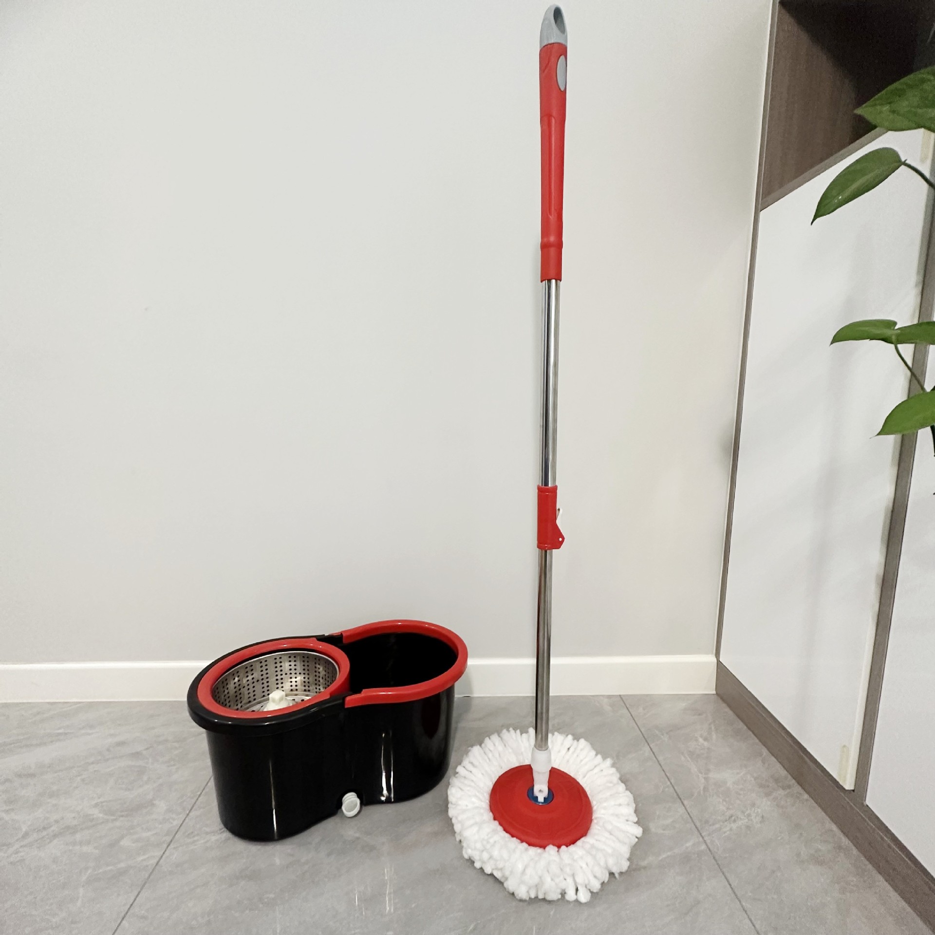 Cross-border dual-drive rotating mop, hand-wash mop, dry and wet dual-purpose household gift promotion floor mop, cleaning mop Specification image