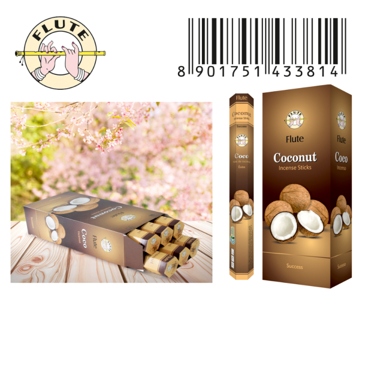 Imported Indian incense, genuine imported aromatherapy incense sticks F0141-Coconut.." full figure