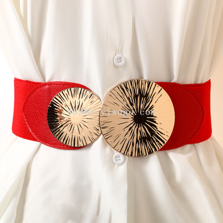 Cross-border best-selling women's belts, elastic and tight metal button-down accessories, dresses, coats, cinched waists, and waistbands Specification drawing