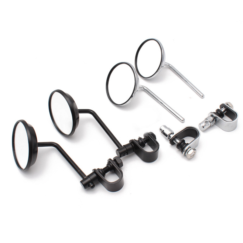 Motorcycle rearview mirror, electric vehicle rearview mirror, caliper-type rearview mirror, universal small round mirror, cross-border motorcycle accessories Specification drawing