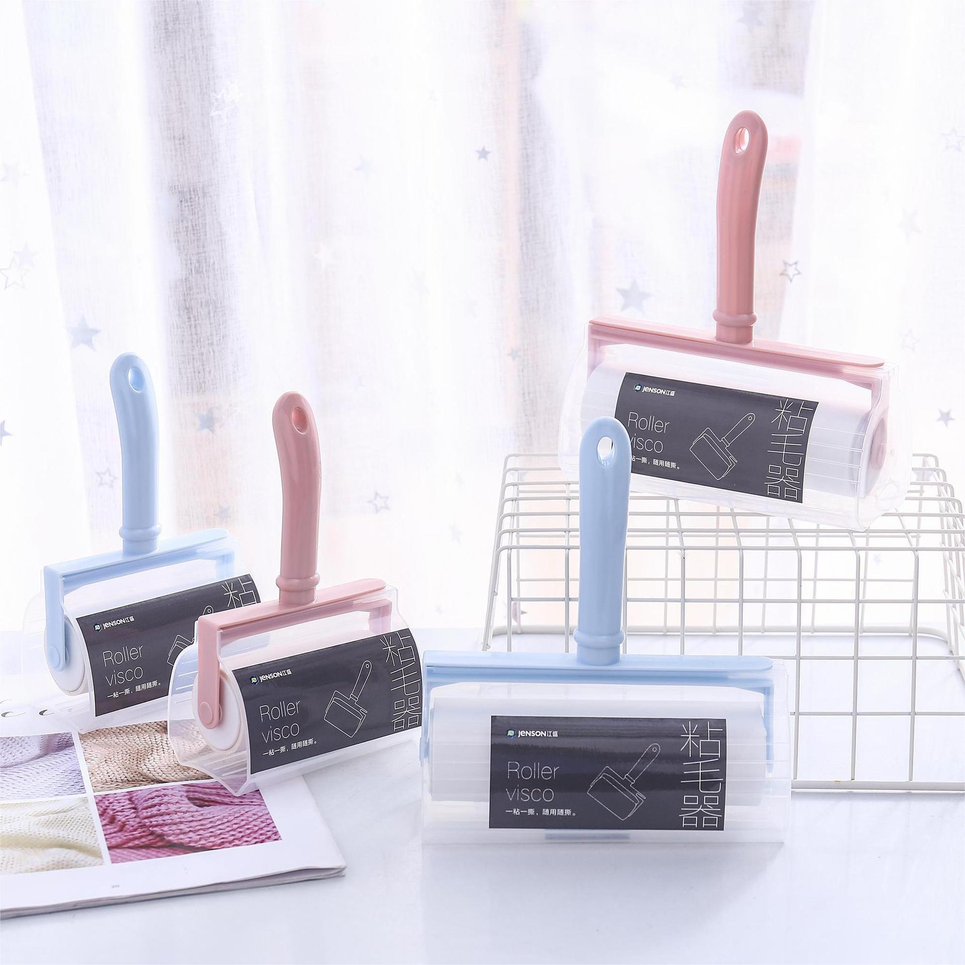 厂家定制可撕式粘毛器便携式粘衣物宠物粘毛直撕斜撕粘尘器除尘刷细节图