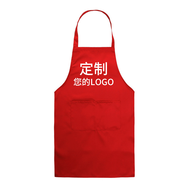 纯色广告围裙宣传礼品餐饮工作服印字上海围裙定做厂家016