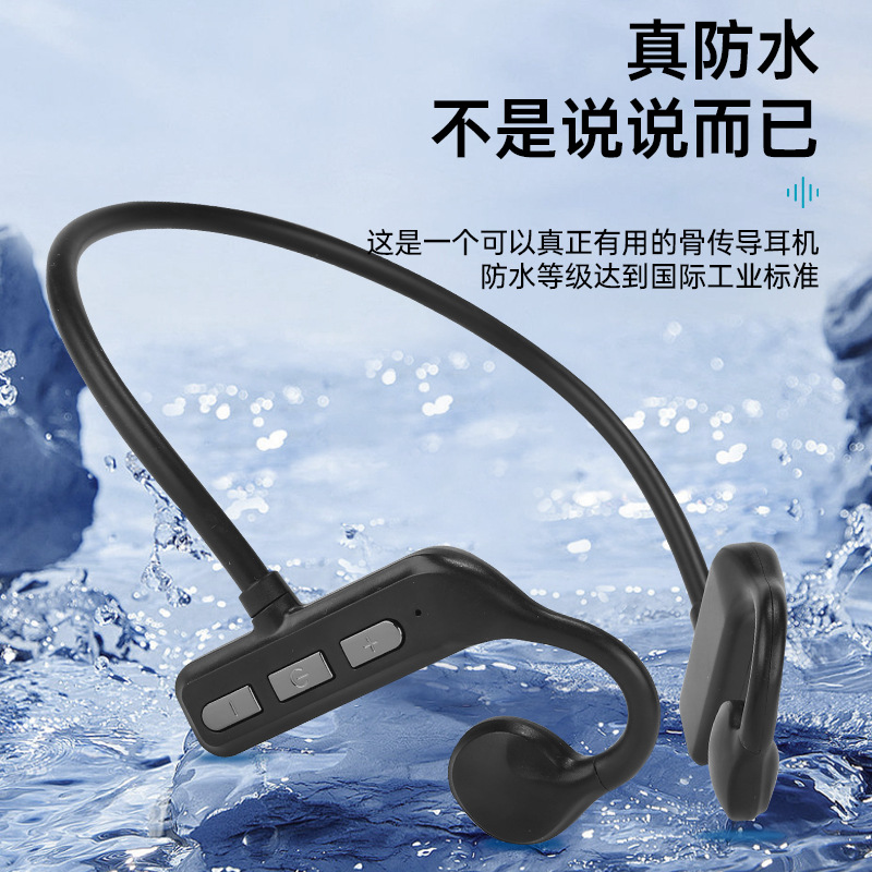 KS-19 Bone Conduction Bluetooth Headphones, neck-hugging exercise non-in-ear stereo headphones, factory direct sale as gifts details Picture