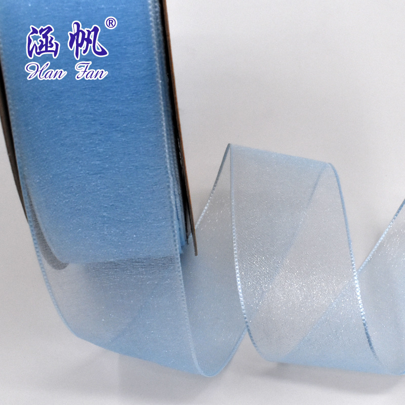 巴厘纱浅蓝色丝带丝巾春秋百搭魔术头巾女款多功能头巾围巾小方巾