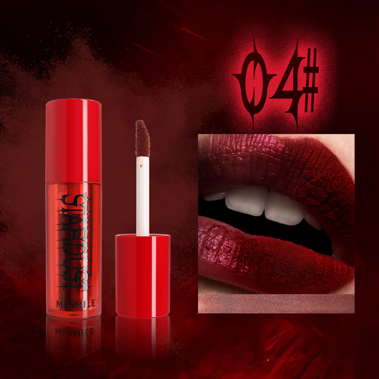 Halloween hot matte lipstick, vegetarian lip gloss stick, liquid velvet lipstick, sparkling full-bodied pencil, luxurious and long-lasting Item Picture