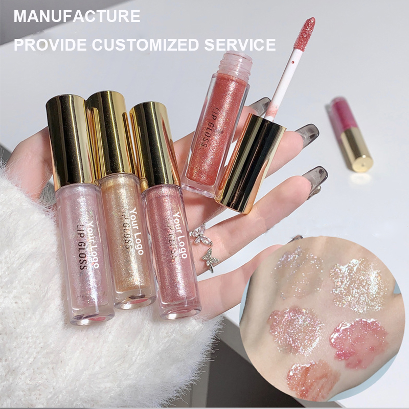 PAGEVINE portable lip makeup packaging material with multiple shiny lip gloss pink boxes Specification image