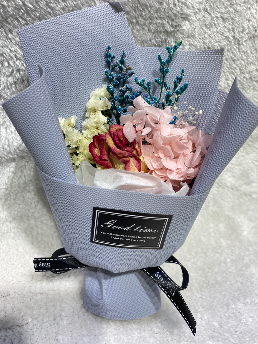 永生花干花花束，礼品赠送细节图
