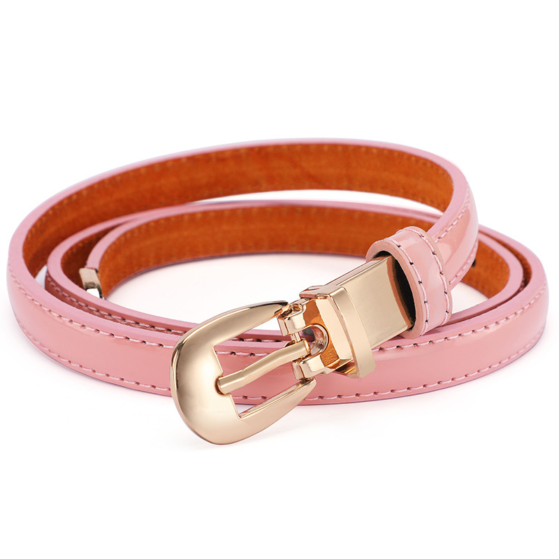 New patent leather pin buckle belt for women, simple and versatile Korean-style decorative jeans, women's casual belt wholesale Application Scenario