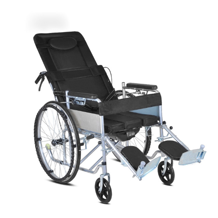 Semi-reclining and fully reclining wheelchairs, folding and lightweight with seats, convenient for elderly and disabled care, disabled vehicles, and mobility scooters Item Picture