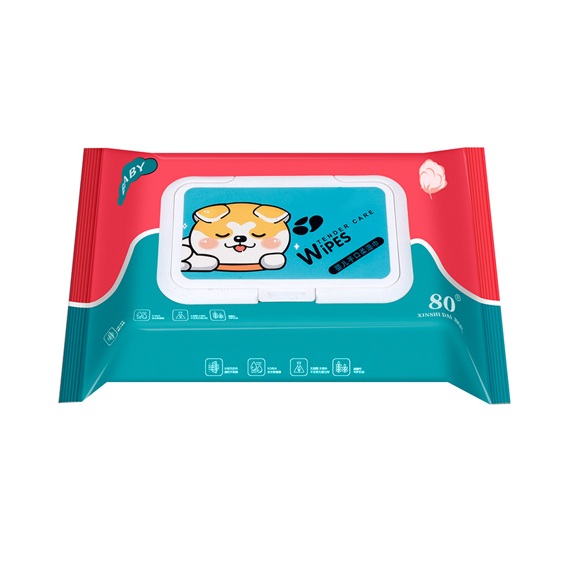 珍珠纹婴儿湿巾大包家庭用清洁湿巾纸宝宝儿童手口专用湿纸巾白底实物图
