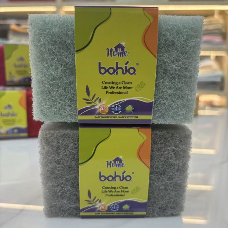 Three pieces of 2cm coarse-fiber scouring pads, kitchen cleaning cloths, and cooktop scrubbing and dishwashing scouring pads Item Picture