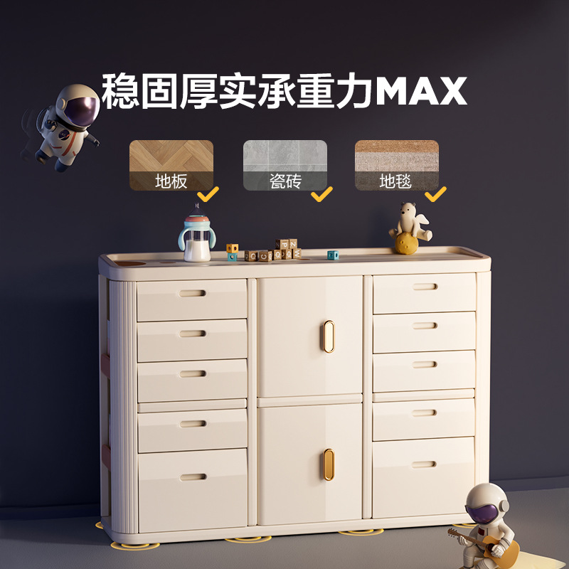 儿童玩具收纳架落地家用婴儿用品喂养台收纳柜宝宝置物塑料收纳柜