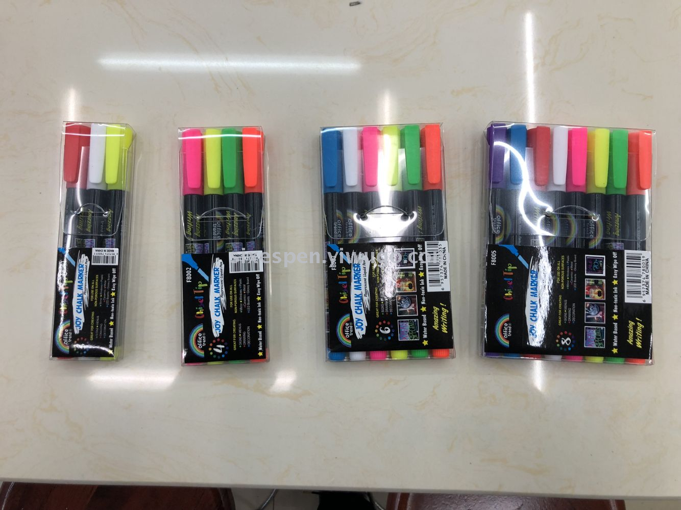 الأقلام الإلكترونية الفلورية، والألواح البيضاء الملونة، وأقلام ملصقات زجاجية Item Picture