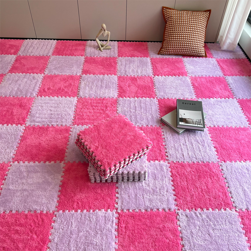 Plush carpet for the bedroom, full bedding, children's crawling, patchwork floor MATS, balcony bay window MATS can be cut