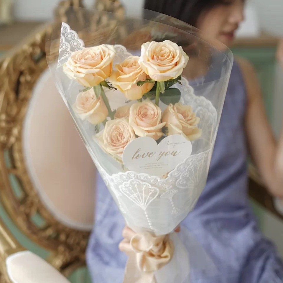 鲜花包装/花泥/拷贝纸/花纸包装纸/字母花盒细节图