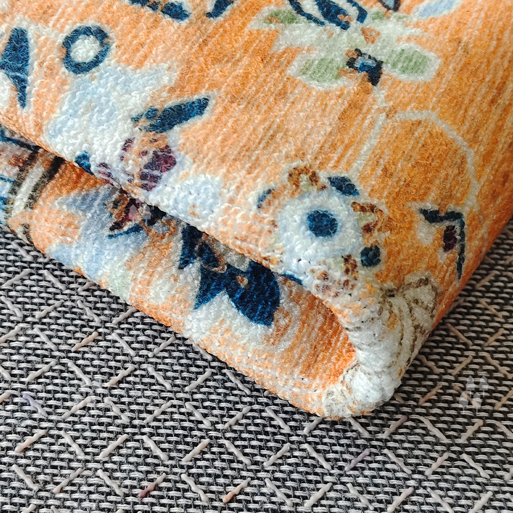 Persian carpet, home living room sofa coffee table mat, bedroom bedside blanket, waterproof, erasable, retro looped velvet carpet
