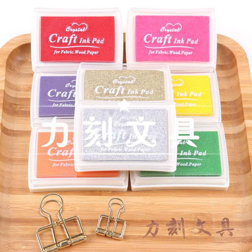 韩国funnymancraft凹腰15色彩色超大印泥印章印泥 DIY5*7cm印台