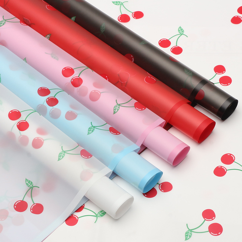 Cherry flower wrapping paper, waterproof Hansoo paper, bouquet wrapping paper, diy flower art, flower shop flower wrapping paper