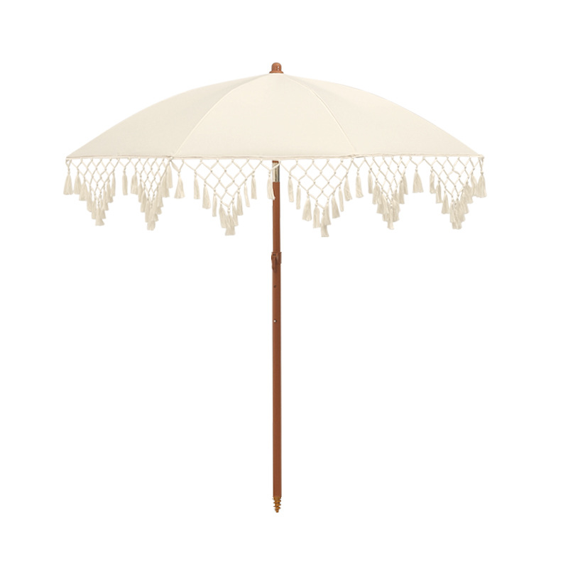 Triangular tassel umbrella, outdoor sunshade umbrella, beach garden, courtyard large umbrella, special large umbrella for setting up stalls, advertisement Application Scenario