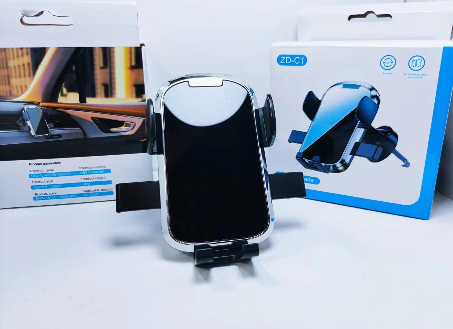 New gravity mirror car bracket, automotive supplies, dashboard suction cup, air outlet support, navigation bracket wholesale Item Picture