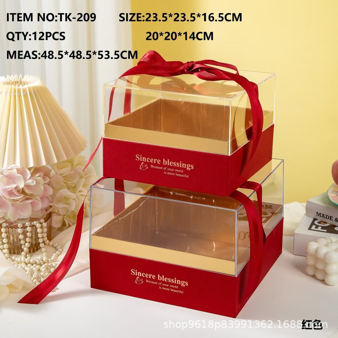 Square acrylic gift boxes, wedding candies, souvenirs, gifts, return gifts, whole piece wholesale gifts details Picture