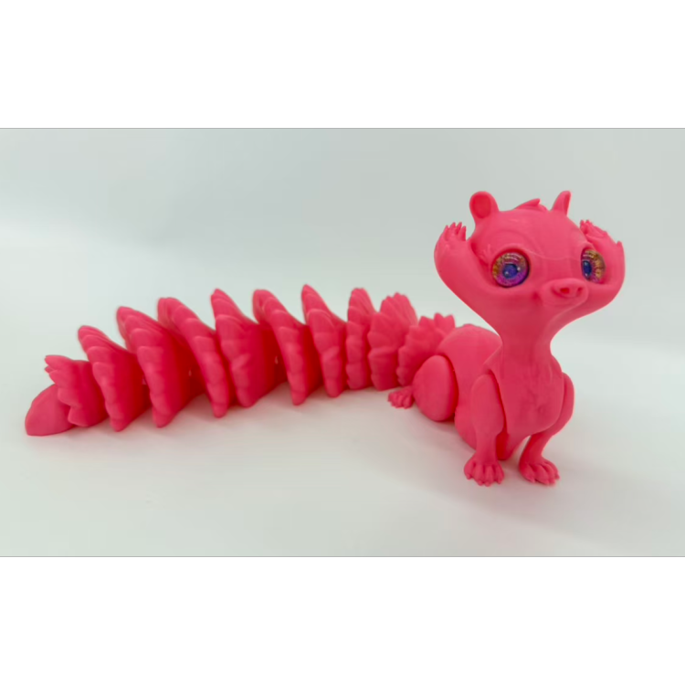 27*9cm3D打印大尾巴松鼠创意玩具关节可动创意摆件玩具