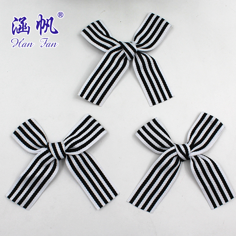 Striped colored woven ribbon hair accessories, headwear materials, DIY jewelry accessories, handcrafted bows details Picture