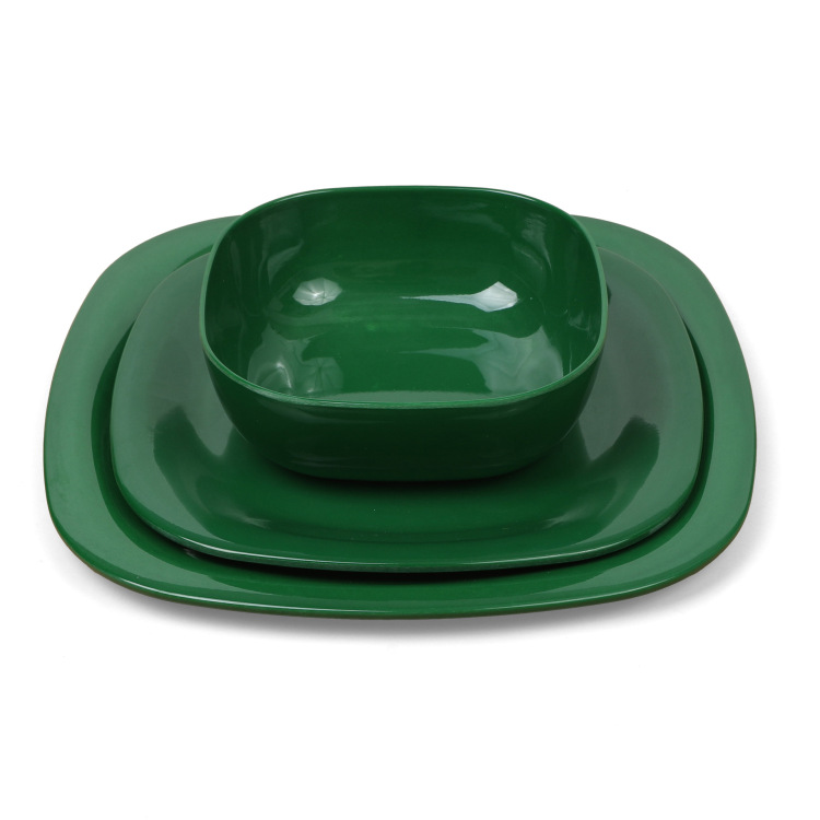 High-end melamine tableware plates, commercial fast food restaurant pig's trotter rice fast food plate sets, restaurant and hotel toppings rice plates Item Picture