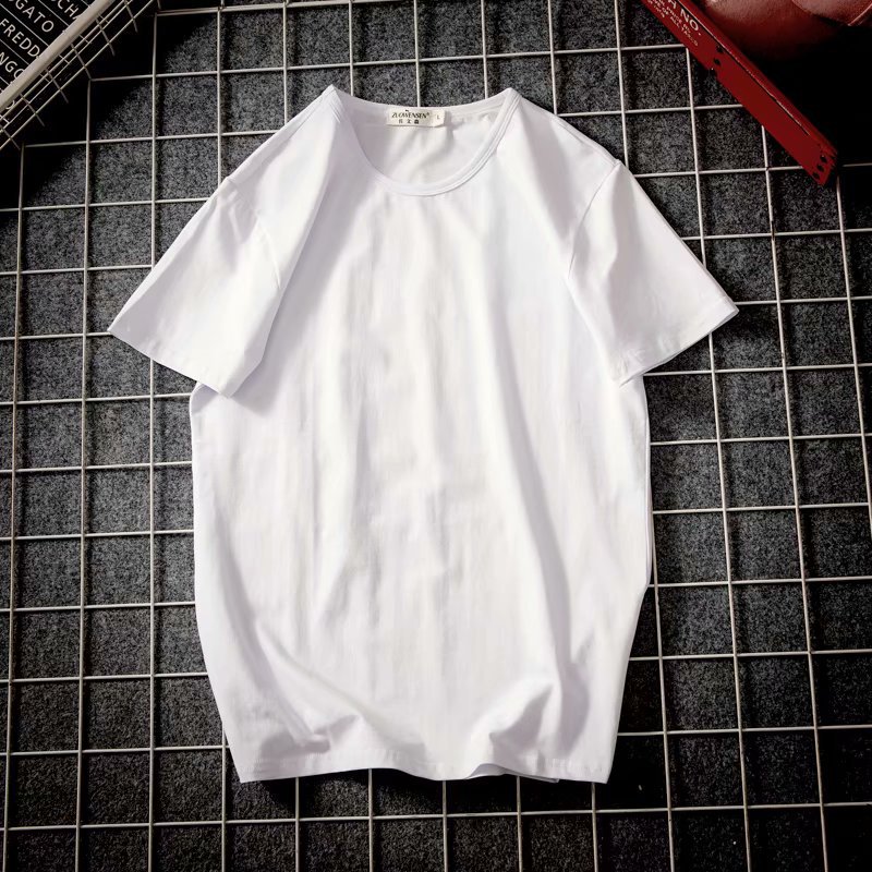 Camiseta blanca hombre manga corta tendencia camiseta personalizada ropa manga corta