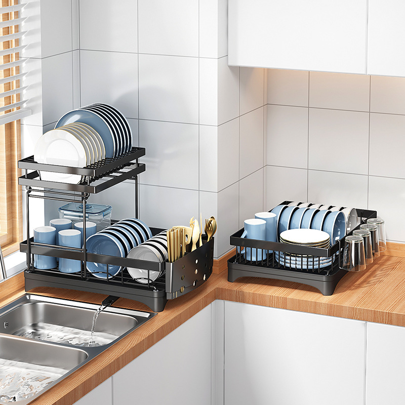 Kitchen dish and bowl storage rack, draining rack, countertop multi-functional bowl, knife, fork, chopsticks storage box, cup rack, plate rack, bowl rack