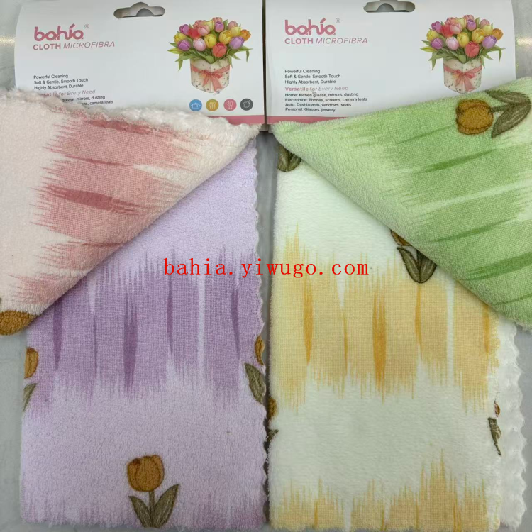 30*30cm lace towels, digital printed towels, 2 pieces each, kitchen cleaning towels, absorbent and stain-removing dishwashing towels, Bahia details Picture