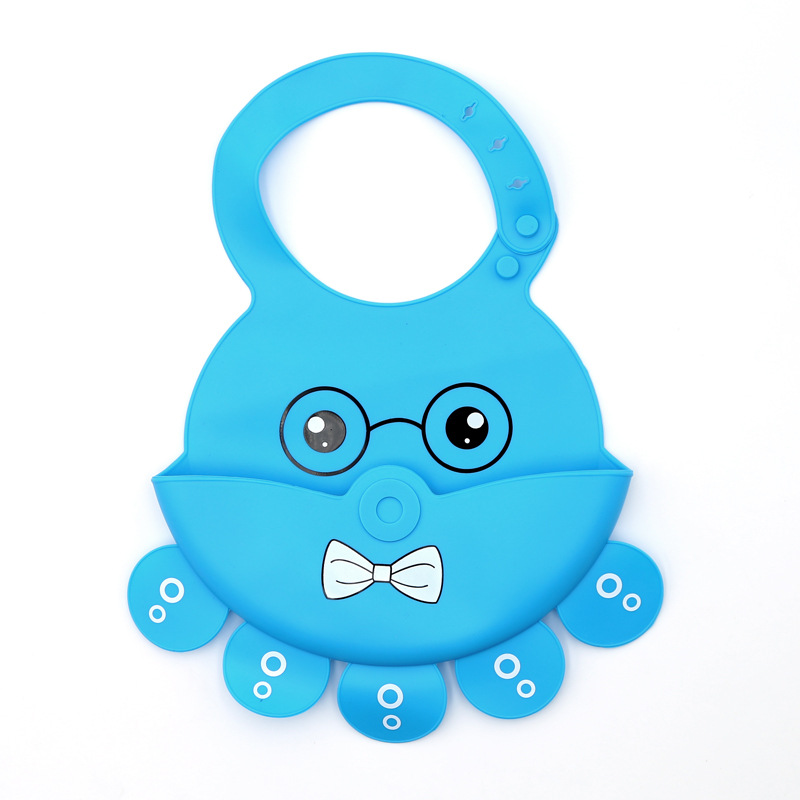 Octopus-style silicone bib, baby drool pocket, baby bib pocket, waterproof drool pocket, children's food pocket, no need to wash Application Scenario