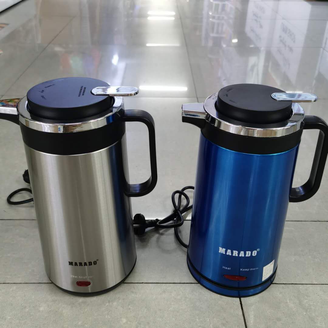 双层不锈钢电热保温壶自动断电源头工厂产品图