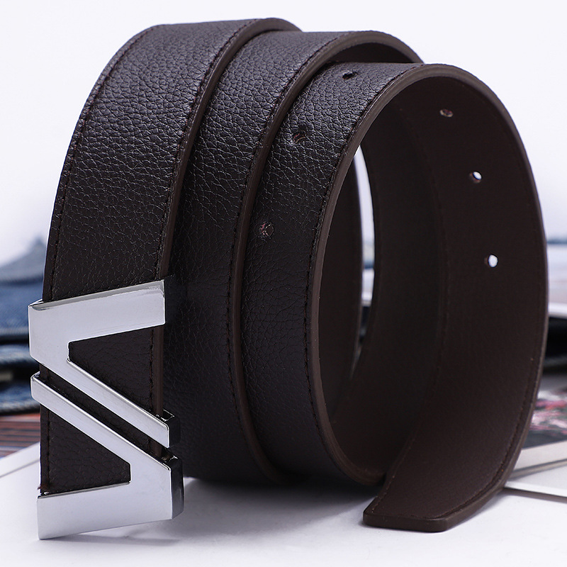 Smooth buckle belt, simple and versatile Korean fashion casual Korean-style trendy jeans, women's belt decoration