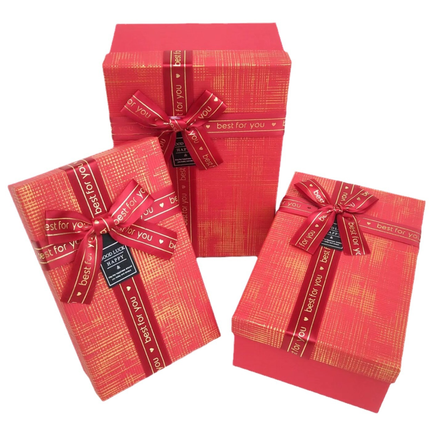 纯色墙纸丝带手捧男士围巾钱包盒生日礼物包装纸盒套三现货礼品盒