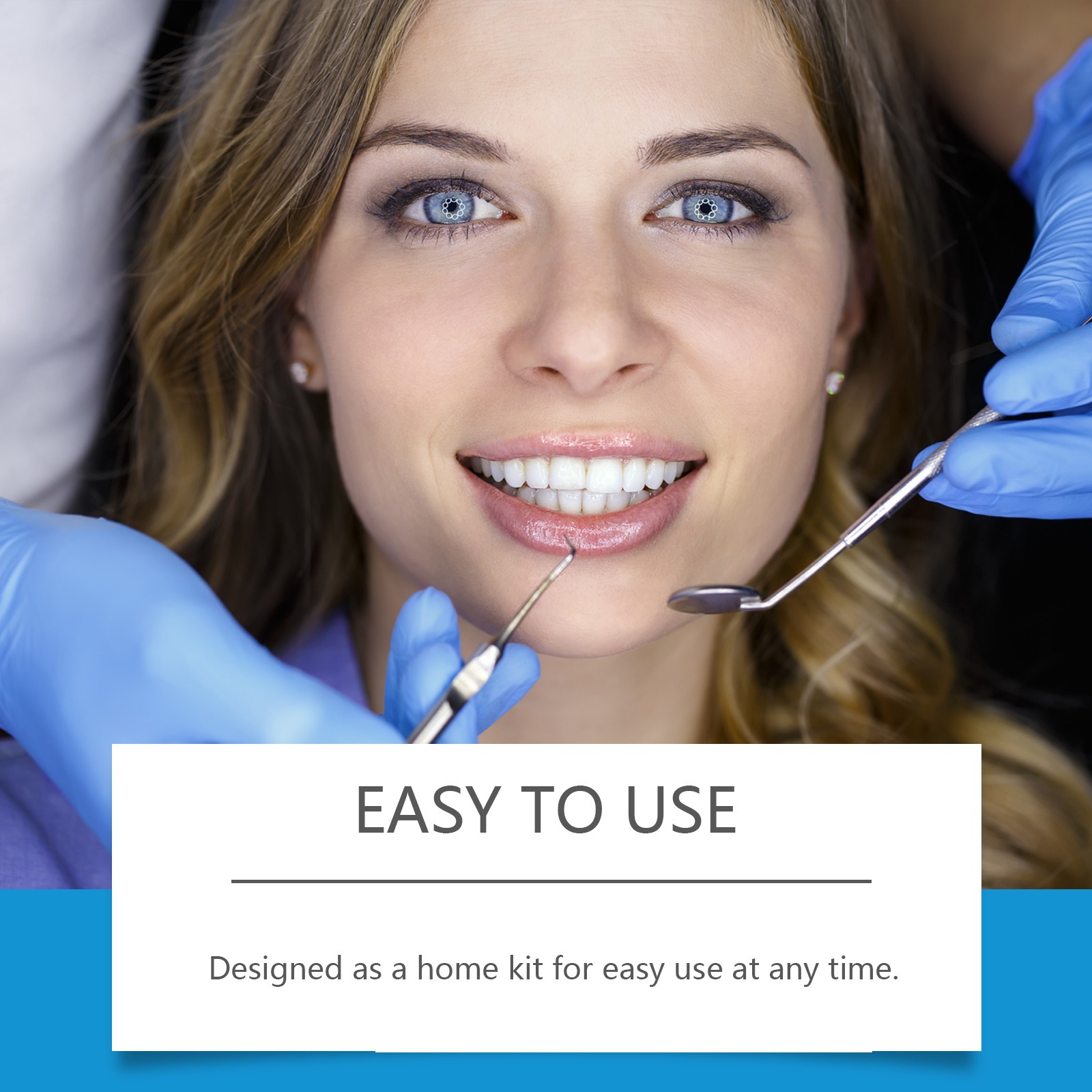 Portable home dental care set for cleaning bad breath and protecting teeth. English packaging details Picture