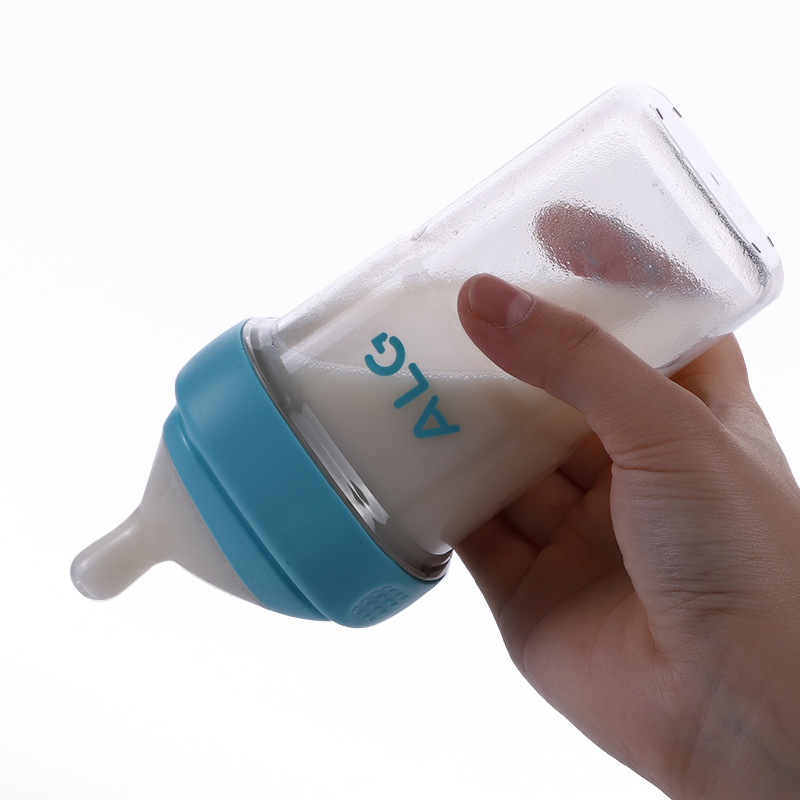 爱之郎ALG奶瓶 多功能防胀气宽口径婴儿奶瓶 方形宝宝食物储存瓶