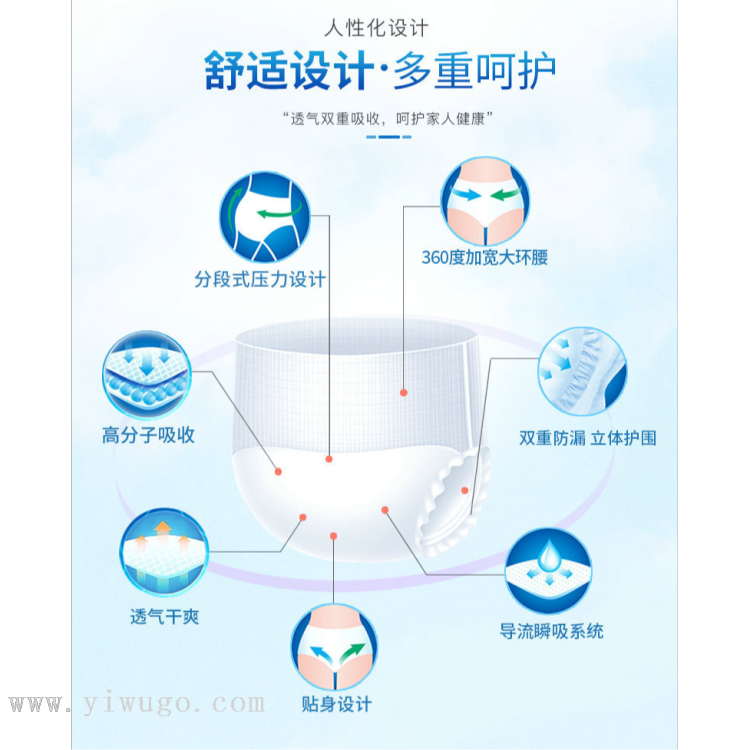 外贸成人拉拉裤老人加大纸尿裤批发一次性老年人尿不湿专用厂家细节图