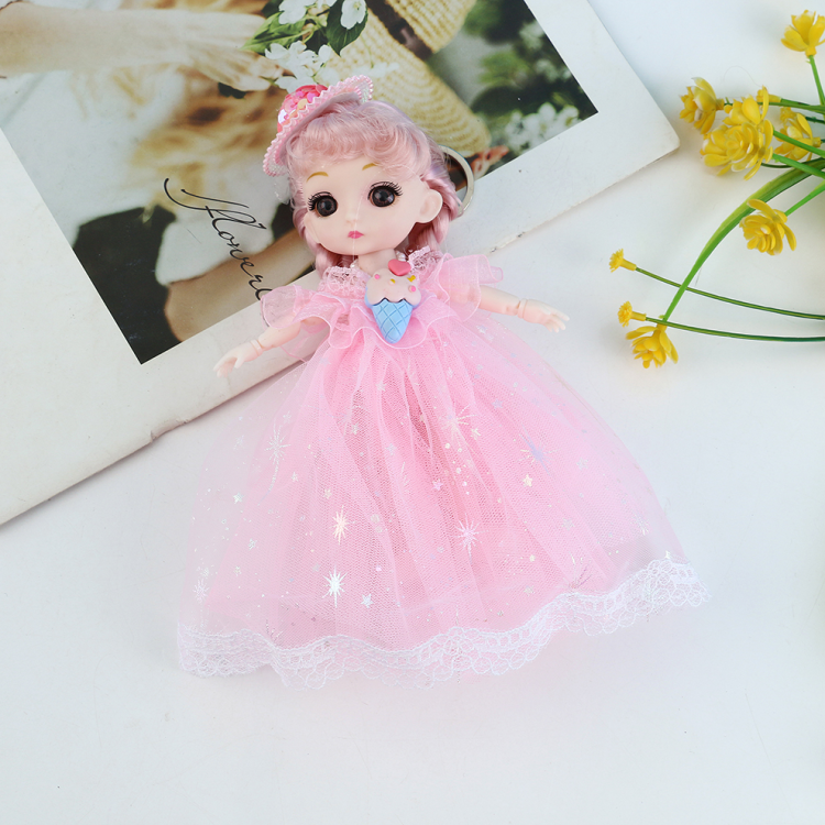 17 cm doll dress-up dress doll set Lolita girl toy gift keychain mini doll wholesale