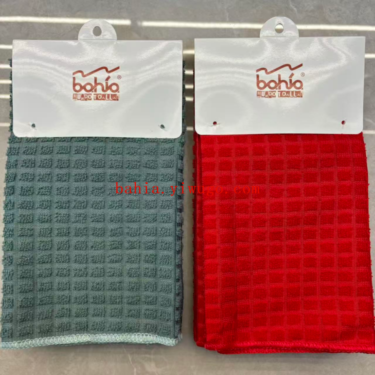 Plain small square cloth, 40*48cm, lockstitch wiping cloth, dishwashing cloth, kitchen stain removal and cleaning cloth Specification image