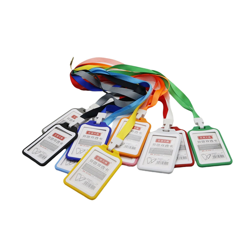 Fundas para tarjetas cordones para tarjetas de identificación de dos caras fundas para etiquetas etiquetas transparentes estuche estuche estuche personalizado Application Scenario
