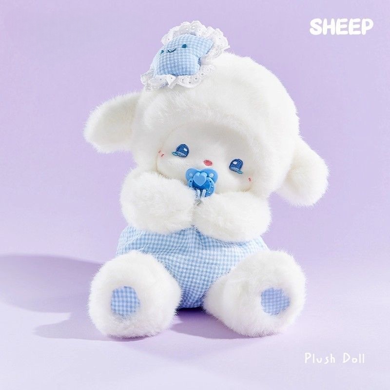 Popular online celebrity milk puff, snot, goodnight lamb, cute plush doll gift, soothing doll, sleeping pillow, plush doll Specification image
