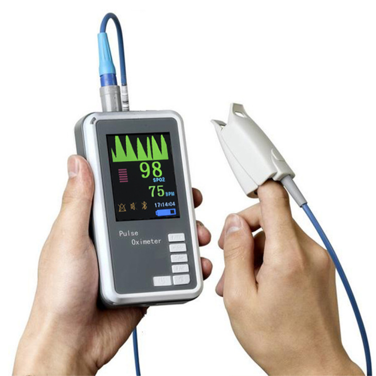Cross-border exclusive handheld fingertip pulse oximeter, rechargeable with probe, blood oxygen saturation monitoring instrument Item Picture