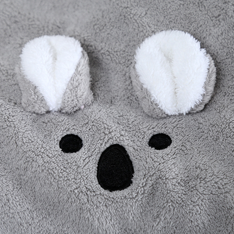 萌宠兔耳朵考拉浴帽干发帽卡通干发帽细节图