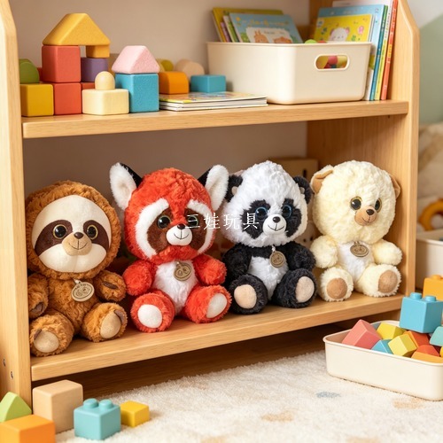 Animal lindo muñeca de peluche cuatro juguetes peludos almohada regalo para niños bonecos de tela juguetes divertidos Specification image